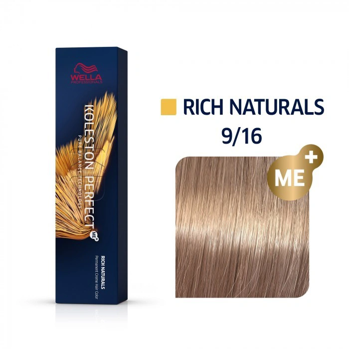 Wella Koleston Perfect Me+ Hajfesték - 9/16 - 60ml - Lilás Hamvas Nagyon Világosszőke képe 1